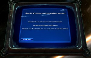 StarCraft 2 Installer verweigert Installation bis Release